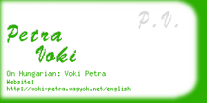 petra voki business card